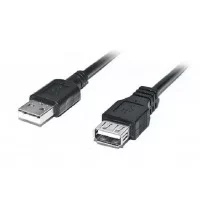 Дата кабель USB 2.0 AM/AF 2.0m Pro black REAL-EL (EL123500028)