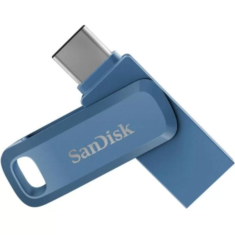 USB флеш накопичувач SanDisk 64GB Dual Drive Go Navy Blue USB 3.1 + Type-C (SDDDC3-064G-G46NB) ціна 699грн - фотографія 2