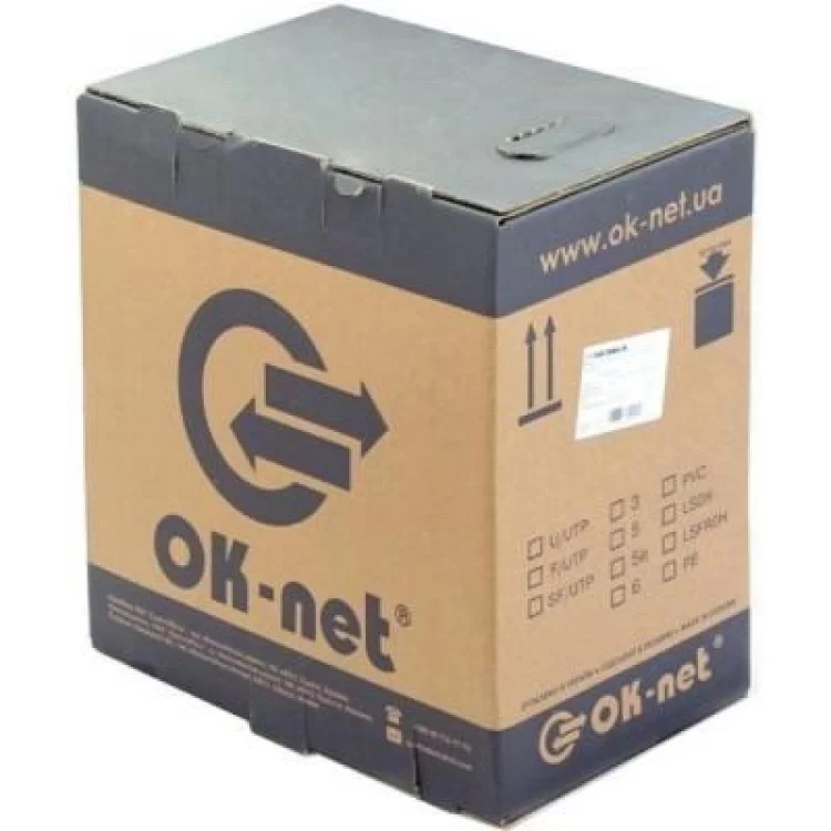 Кабель мережевий OK-Net FTP cat.6 305м (F/UTP-cat.6) (КПВЭ-ВП (250) 4х2х0,54) ціна 13 209грн - фотографія 2