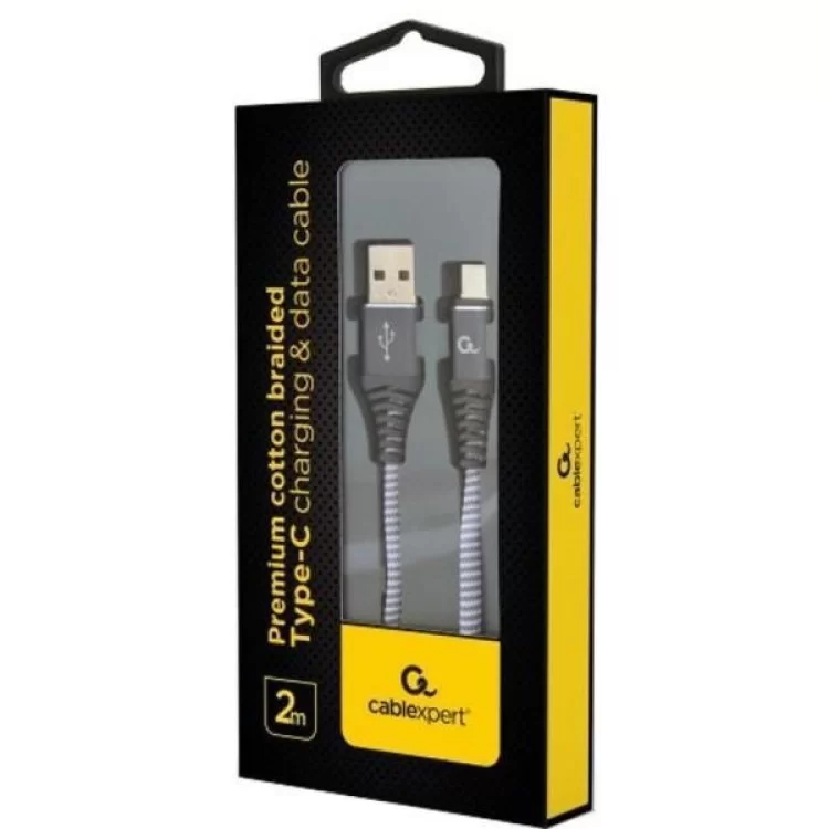 Дата кабель USB 2.0 AM to Type-C 2.0m Cablexpert (CC-USB2B-AMCM-2M-WB2) цена 248грн - фотография 2