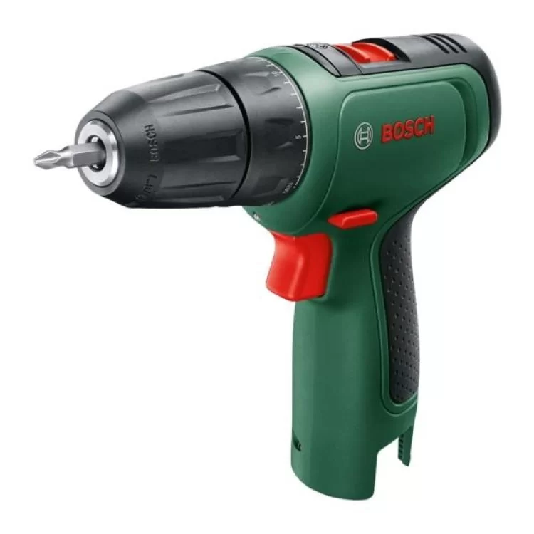 Шуруповерт Bosch EasyDrill 1200, 12В, 2х1.5Ач, ЗУ, набор сверл и бит, кейс (0.603.9D3.007)