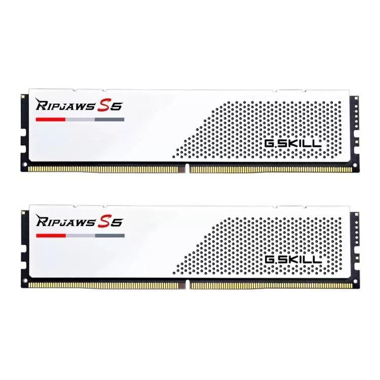 Модуль памяти для компьютера DDR5 32GB (2x16GB) 5600 MHz Ripjaws S5 White G.Skill (F5-5600J4040C16GX2-RS5W)