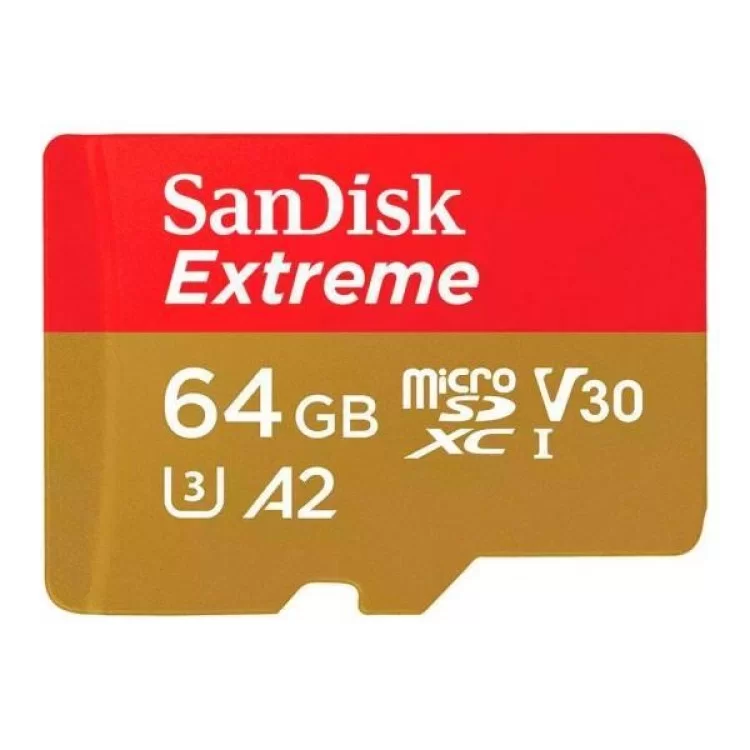 в продажу Карта пам'яті SanDisk 64GB microSD class 10 UHS-I Extreme For Action Cams and Dro (SDSQXAH-064G-GN6AA) - фото 3