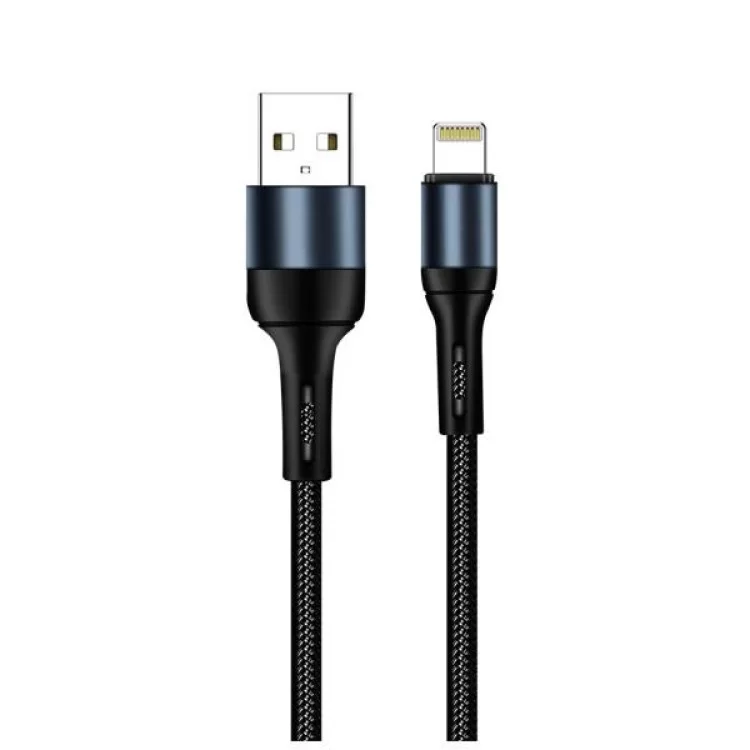 Дата кабель USB 2.0 AM to Lightning 1.0m nylon black ColorWay (CW-CBUL045-BK) отзывы - изображение 5