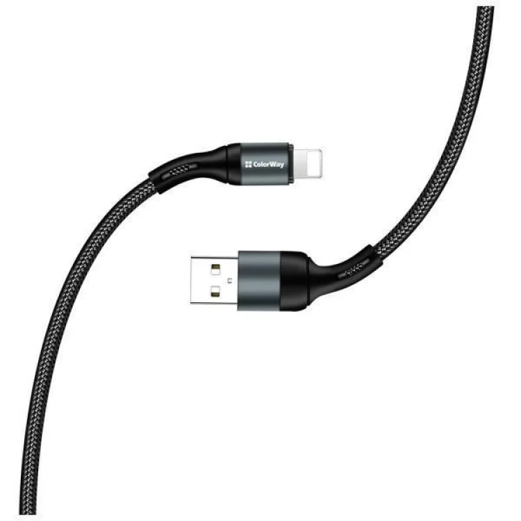 Дата кабель USB 2.0 AM to Lightning 1.0m nylon black ColorWay (CW-CBUL045-BK) инструкция - картинка 6