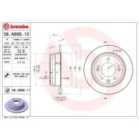 Тормозной диск Brembo 08.A869.10