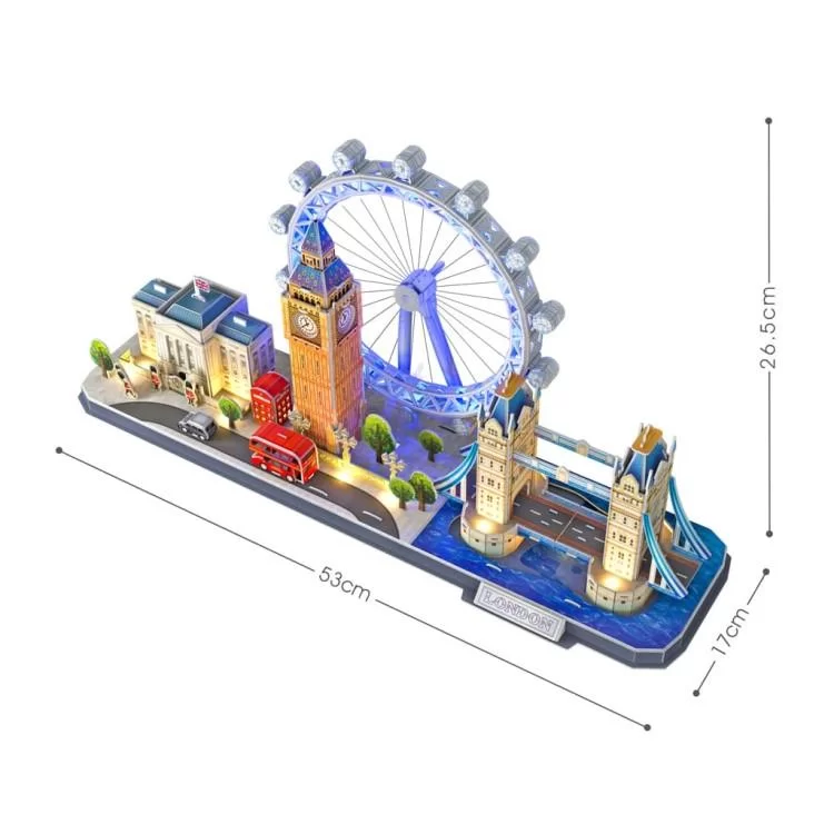Пазл Cubic Fun Тривимірна головоломка-конструктор City Line Лондон з LED підсвіткою (L532h) ціна 1 399грн - фотографія 2