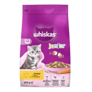 Сухий корм для кішок Whiskas Junior з куркою 300 г (5900951304378)