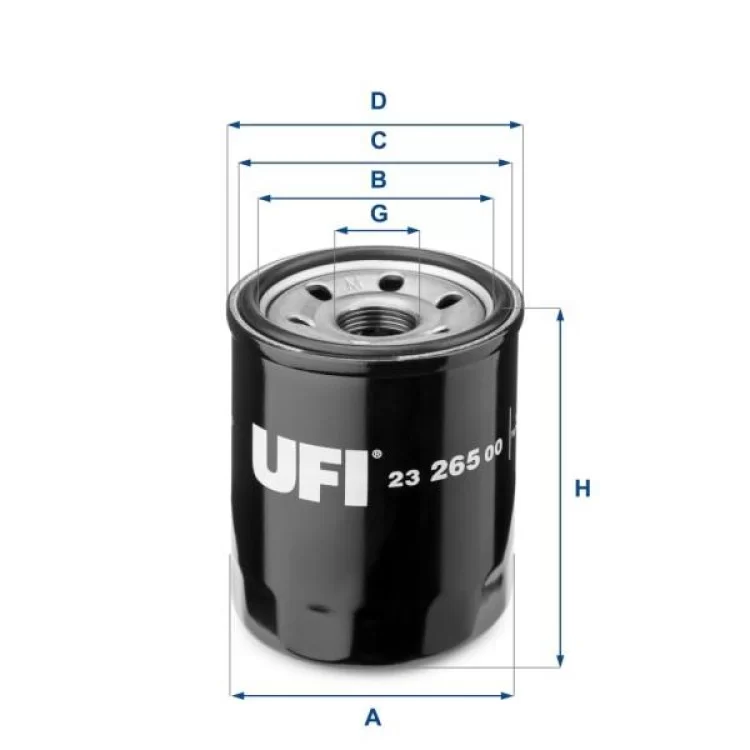 Фільтр масляний UFI 23.265.00