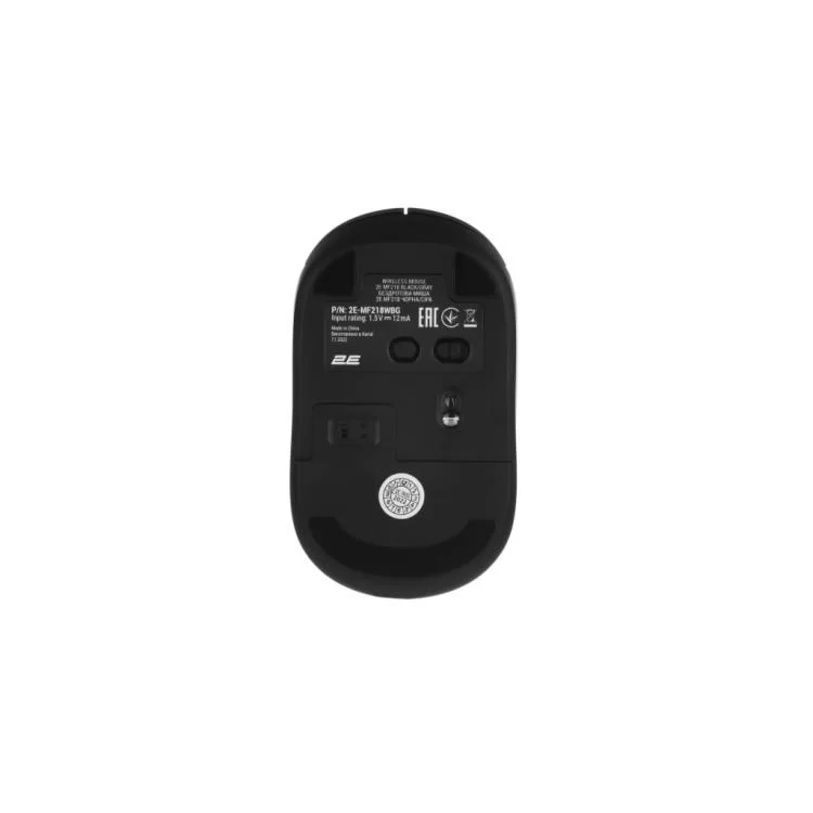 Мишка 2E MF218 Silent Wireless/Bluetooth Black/Grey (2E-MF218WBG) огляд - фото 8