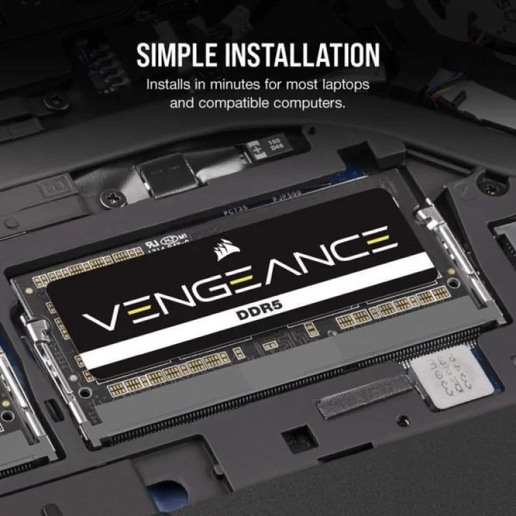 Модуль памяти для ноутбука SoDIMM DDR5 16GB 4800 MHz Vengeance Corsair (CMSX16GX5M1A4800C40) инструкция - картинка 6