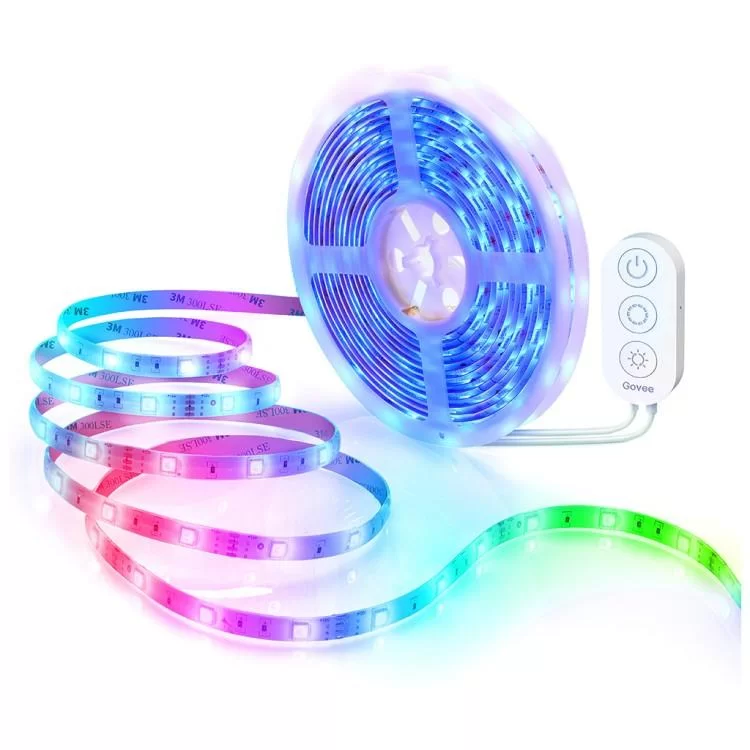 Світлодіодна стрічка Govee RGB Smart Wi-Fi + Bluetooth LED Strip Lights 15м Білий (H61543A1) ціна 3 220грн - фотографія 2