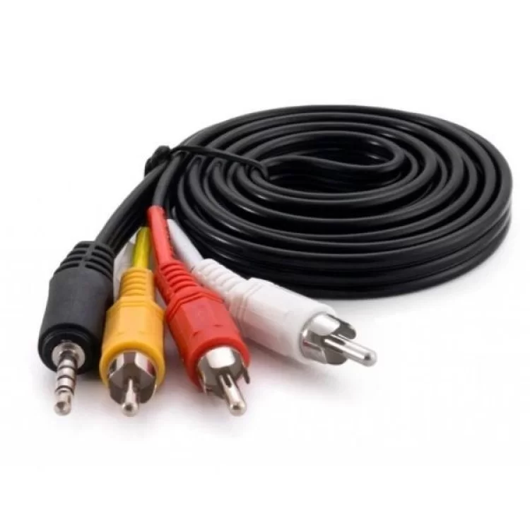 Кабель мультимедійний Jack 3.5mm male to 3RCA 1.5m Extradigital (KBV1731) ціна 286грн - фотографія 2