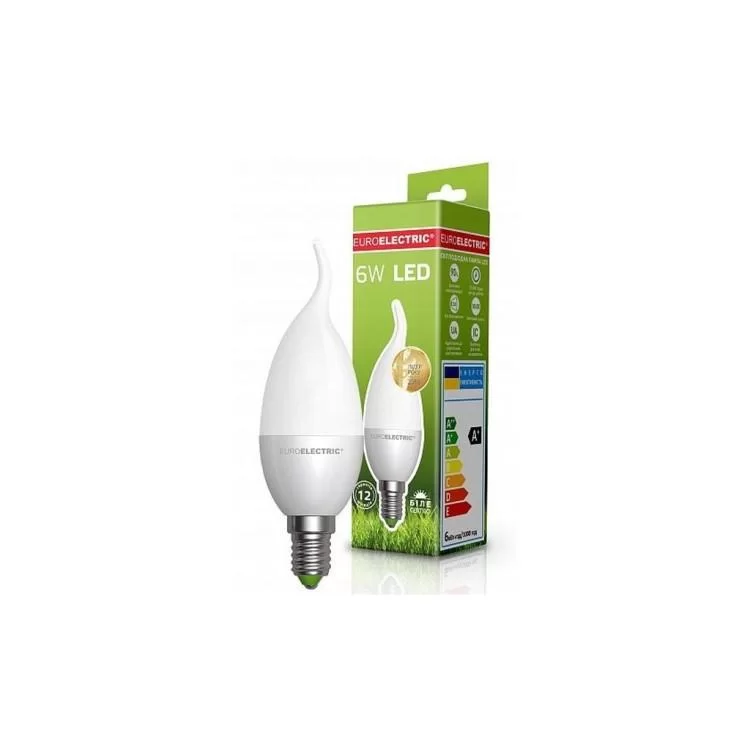 Лампочка EUROELECTRIC LED CW 6W E14 4000K 220V (LED-CW-06144(EE)) ціна 54грн - фотографія 2