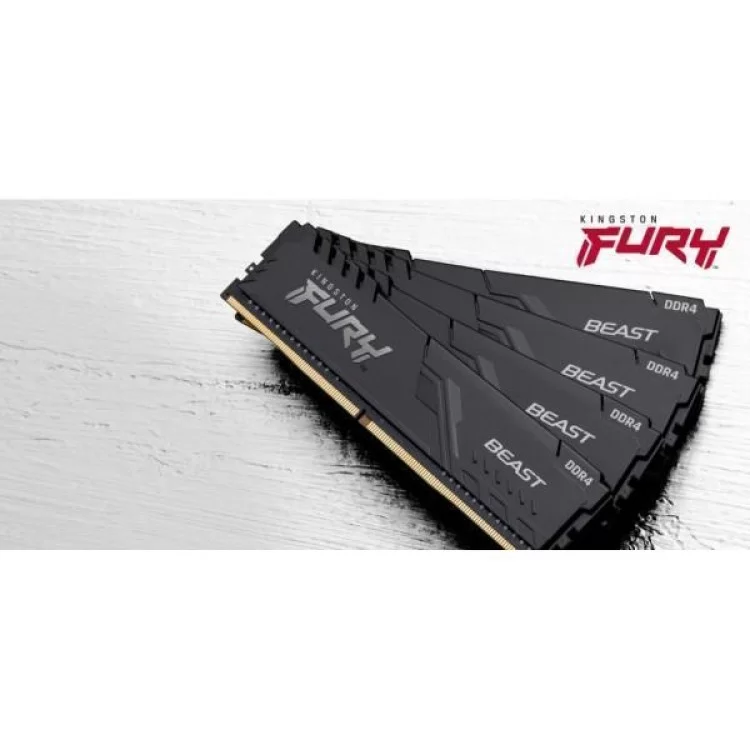 Модуль пам'яті для комп'ютера DDR4 16GB (2x8GB) 2666 MHz Fury Beast Black Kingston Fury (ex.HyperX) (KF426C16BBK2/16) відгуки - зображення 5