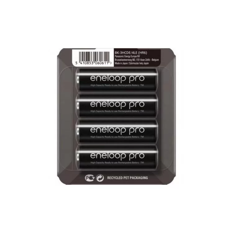 Акумулятор Panasonic AA Eneloop 2500mAh Pro NI-MH * 4 (BK-3HCDE/4CP)