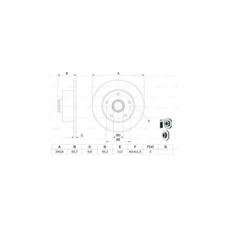 Гальмівний диск Bosch 0 986 478 759 відгуки - зображення 5