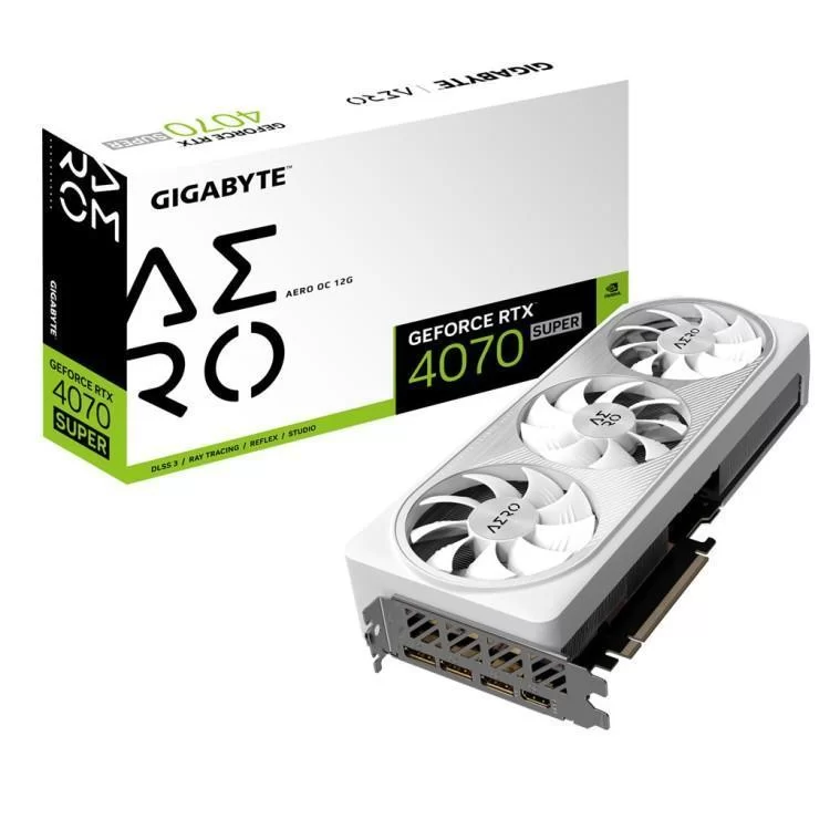 Видеокарта GIGABYTE GeForce RTX4070 SUPER 12Gb AERO OC (GV-N407SAERO OC-12GD) цена 59 398грн - фотография 2