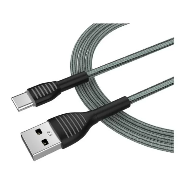 Дата кабель USB 2.0 AM to Type-C 1.0m ColorWay (CW-CBUC041-GR) ціна 245грн - фотографія 2
