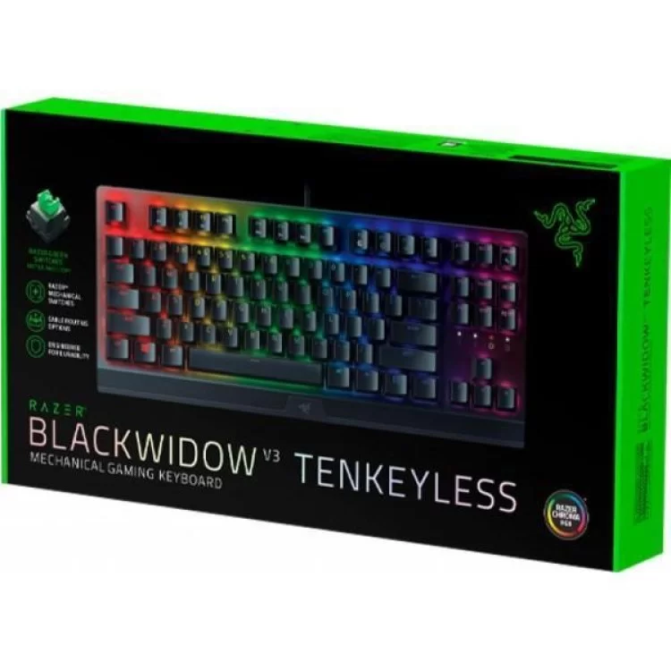 Клавиатура Razer BlackWidow V3 TKL Razer Green RU (RZ03-03490700-R3R1) цена 5 399грн - фотография 2