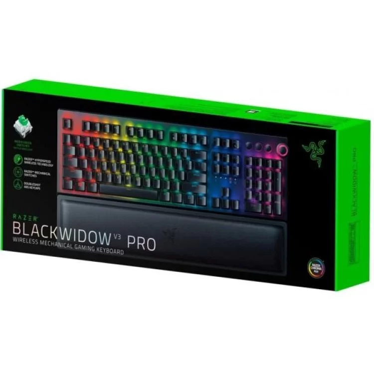 Клавиатура Razer BlackWidow V3 PRO Razer Green Wireless (RZ03-03530800-R3R1) - фото 10