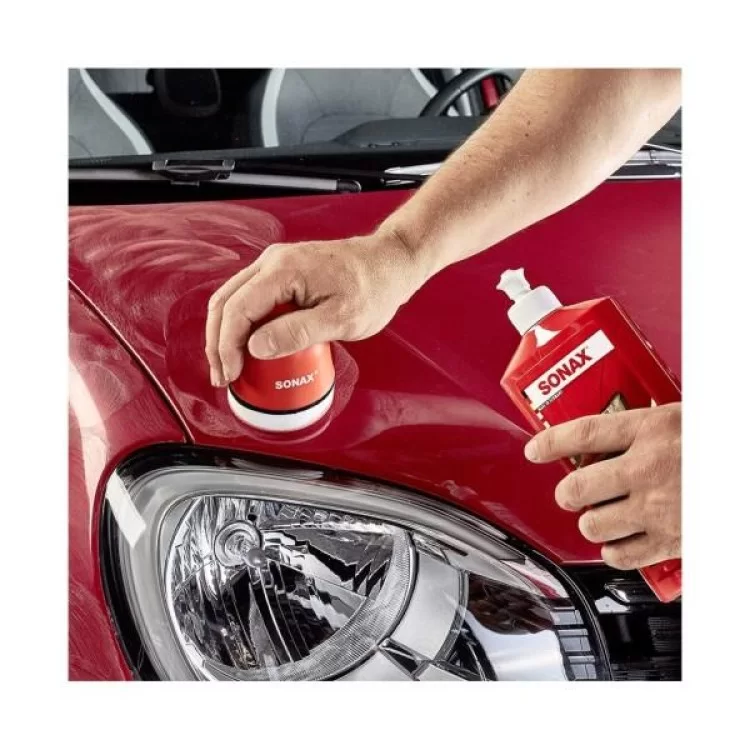 Автополіроль Sonax Polish Wax Color NanoPro red 250мл (296441) ціна 215грн - фотографія 2