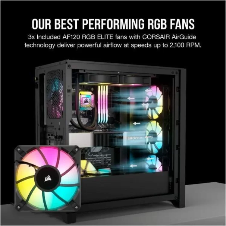 продаємо Корпус Corsair iCUE 4000D RGB Airflow Black (CC-9011240-WW) в Україні - фото 4