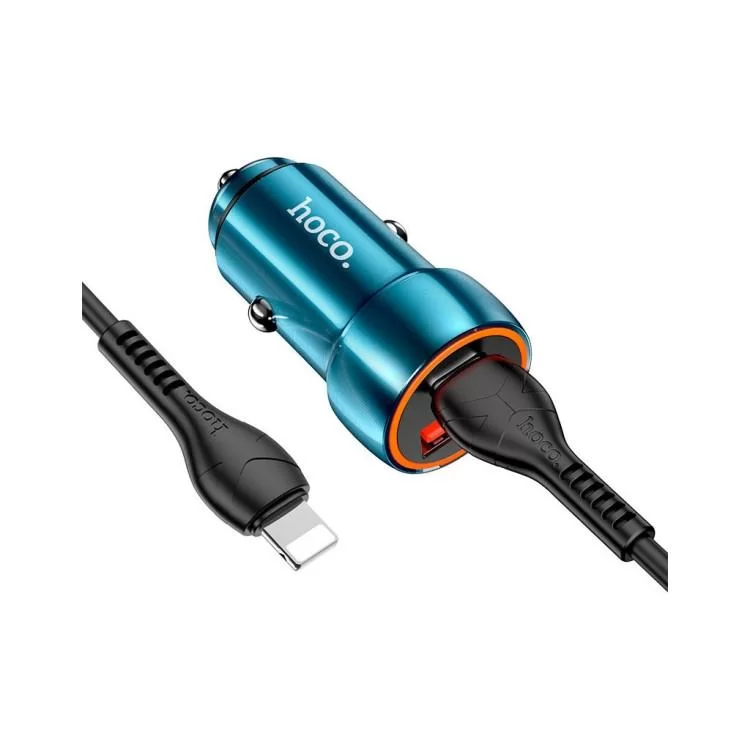 продаємо Зарядний пристрій HOCO Z46A set (C to iP) USB-A/Type-C Sapphire Blue (6931474770363) в Україні - фото 4