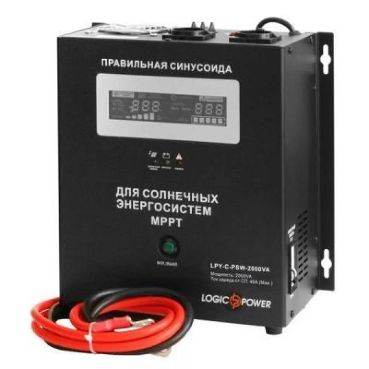 Пристрій безперебійного живлення LogicPower LPY-C-PSW- 2000VA, 24V, МРРТ контролер (4126) ціна 13 965грн - фотографія 2