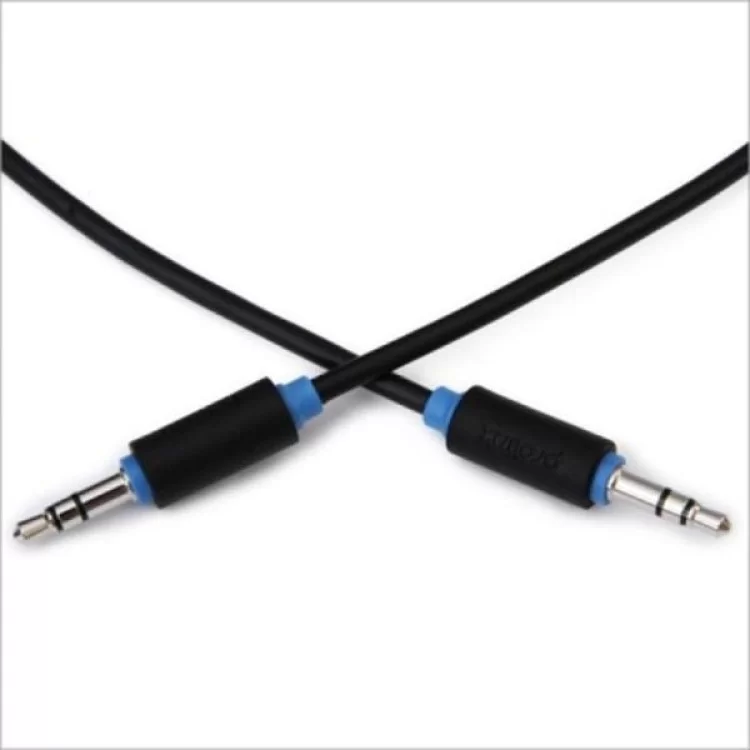 Кабель мультимедийный Jack 3.5mm папа/Jack 3.5mm папа 0.5m Prolink (PB105-0050) цена 186грн - фотография 2