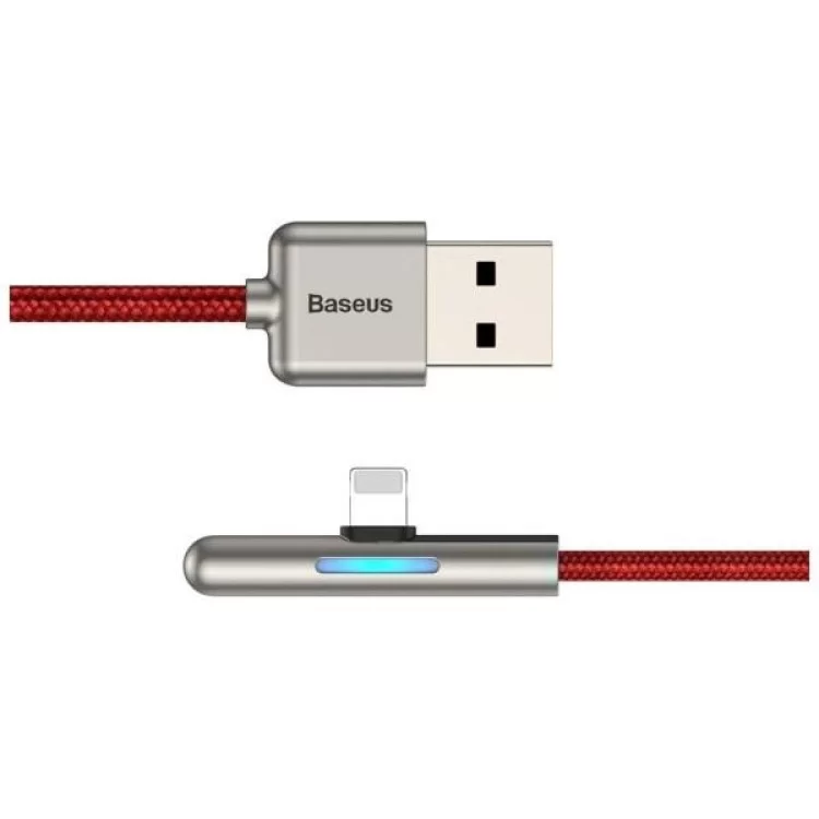 в продажу Дата кабель USB 3.1 AM to Lightning 2.0m CAL7C 1.5A 90 Red Baseus (CAL7C-B09) - фото 3