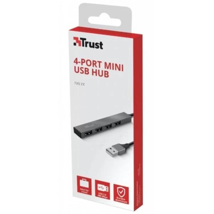 Концентратор Trust Halyx Aluminium 4-Port Mini USB Hub (23786_TRUST) - фото 11