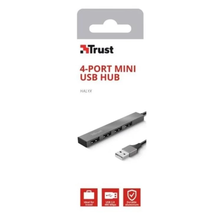 Концентратор Trust Halyx Aluminium 4-Port Mini USB Hub (23786_TRUST) - фото 12