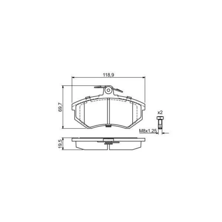 Тормозные колодки Bosch 0 986 466 700