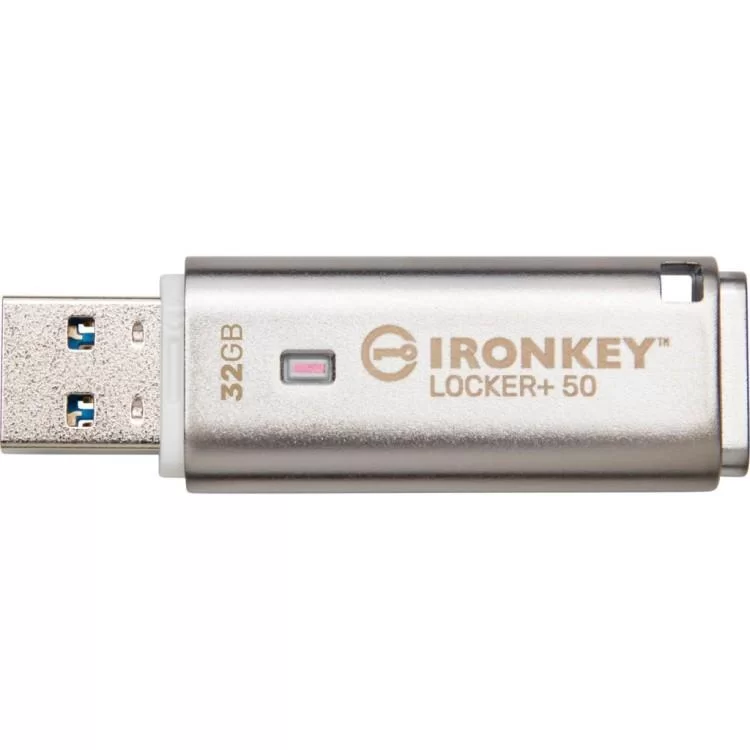 продаем USB флеш накопитель Kingston 32GB IronKey Locker Plus 50 AES Encrypted USB 3.2 (IKLP50/32GB) в Украине - фото 4