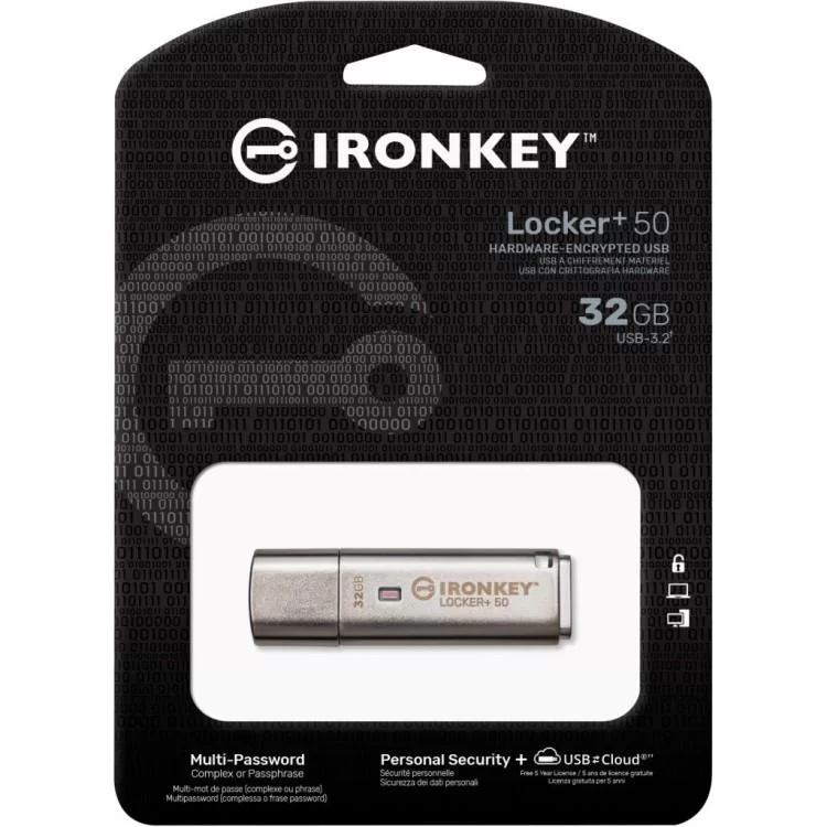 USB флеш накопитель Kingston 32GB IronKey Locker Plus 50 AES Encrypted USB 3.2 (IKLP50/32GB) отзывы - изображение 5