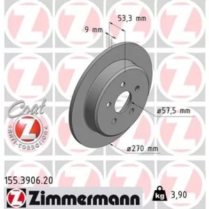 Гальмівний диск ZIMMERMANN 155.3906.20