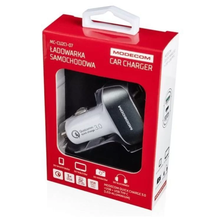 Зарядное устройство Modecom 3xUSB 2.4A QC3.0+USB+Type C Port CU2C1-07 (ZT-MC-CU2C1-07) отзывы - изображение 5