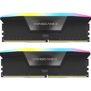 Модуль пам'яті для комп'ютера DDR5 96GB (2x48GB) 5200 MHz Vengeance RGB Black Corsair (CMH96GX5M2B5200C38)