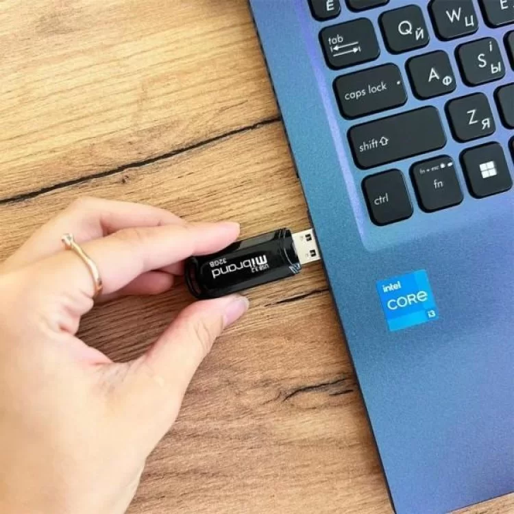 USB флеш накопитель Mibrand 32GB Marten 32GB Black USB 3.2 Gen1 (MI3.2/MA32P10B) цена 315грн - фотография 2
