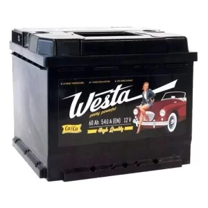 Аккумулятор автомобильный Westa 6CT-60 А (0) Pretty Powerful