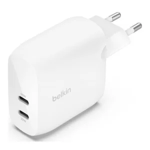 Зарядний пристрій Belkin 30W 2хUSB-С PD PPS white (WCB010VFWH)