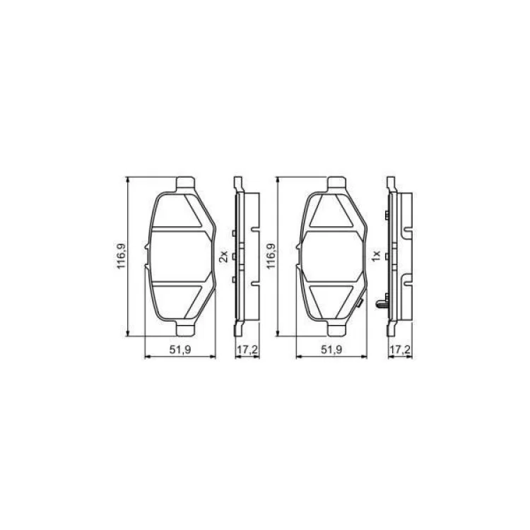 Гальмівні колодки Bosch 0986495397