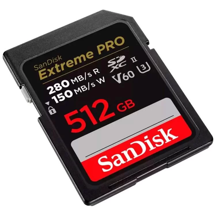 в продажу Карта пам'яті SanDisk 512GB SDXC class 10 UHS-II U3 V60 (SDSDXEP-512G-GN4IN) - фото 3