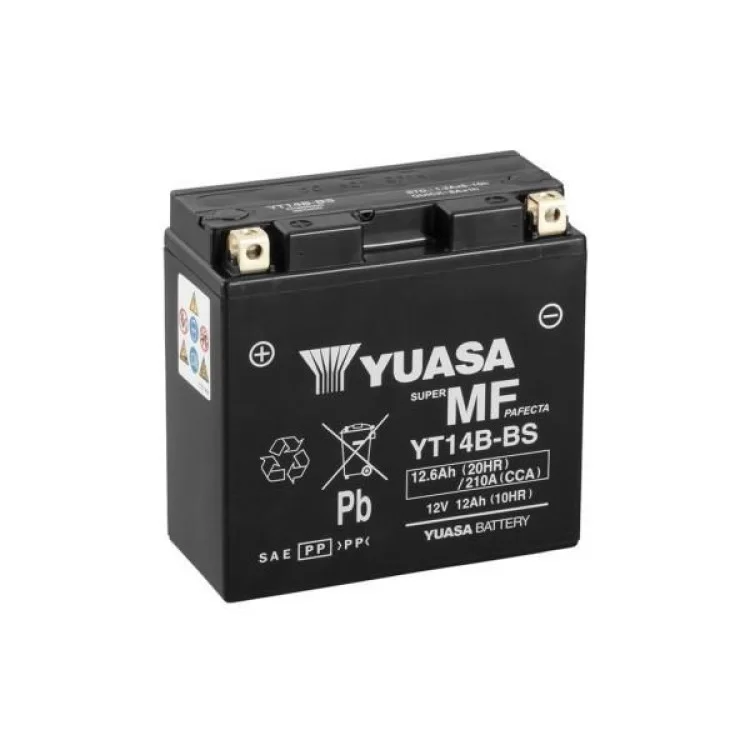 Акумулятор автомобільний Yuasa 12V 12,6Ah MF VRLA Battery (YT14B-BS)