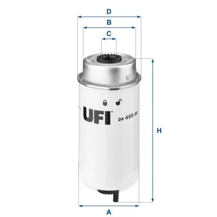 Фильтр топливный UFI 24.455.00