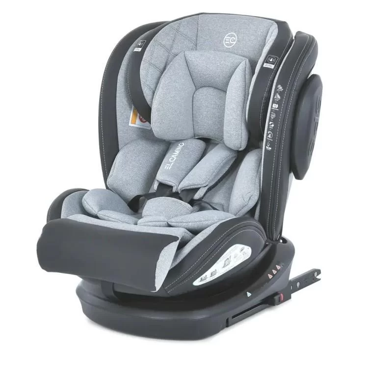 Автокресло El Camino EVOLUTION 2 360 ISOFIX (0-36кг) (ME 1045-1 royal gray)