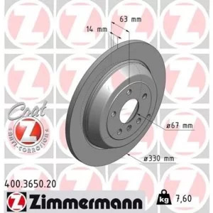 Гальмівний диск ZIMMERMANN 400.3650.20