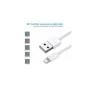 Дата кабель USB 2.0 AM to Lightning 1.8m 2.1A MFI White Choetech (IP0027-WH)