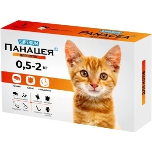 Таблетки для тварин SUPERIUM Панацея для котів 0.5-2 кг (4823089348766)
